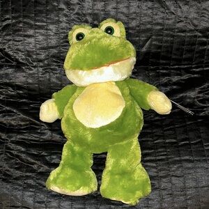 NEW 2014 KellyToy Green Frog Soft Plush Stuffed Animal